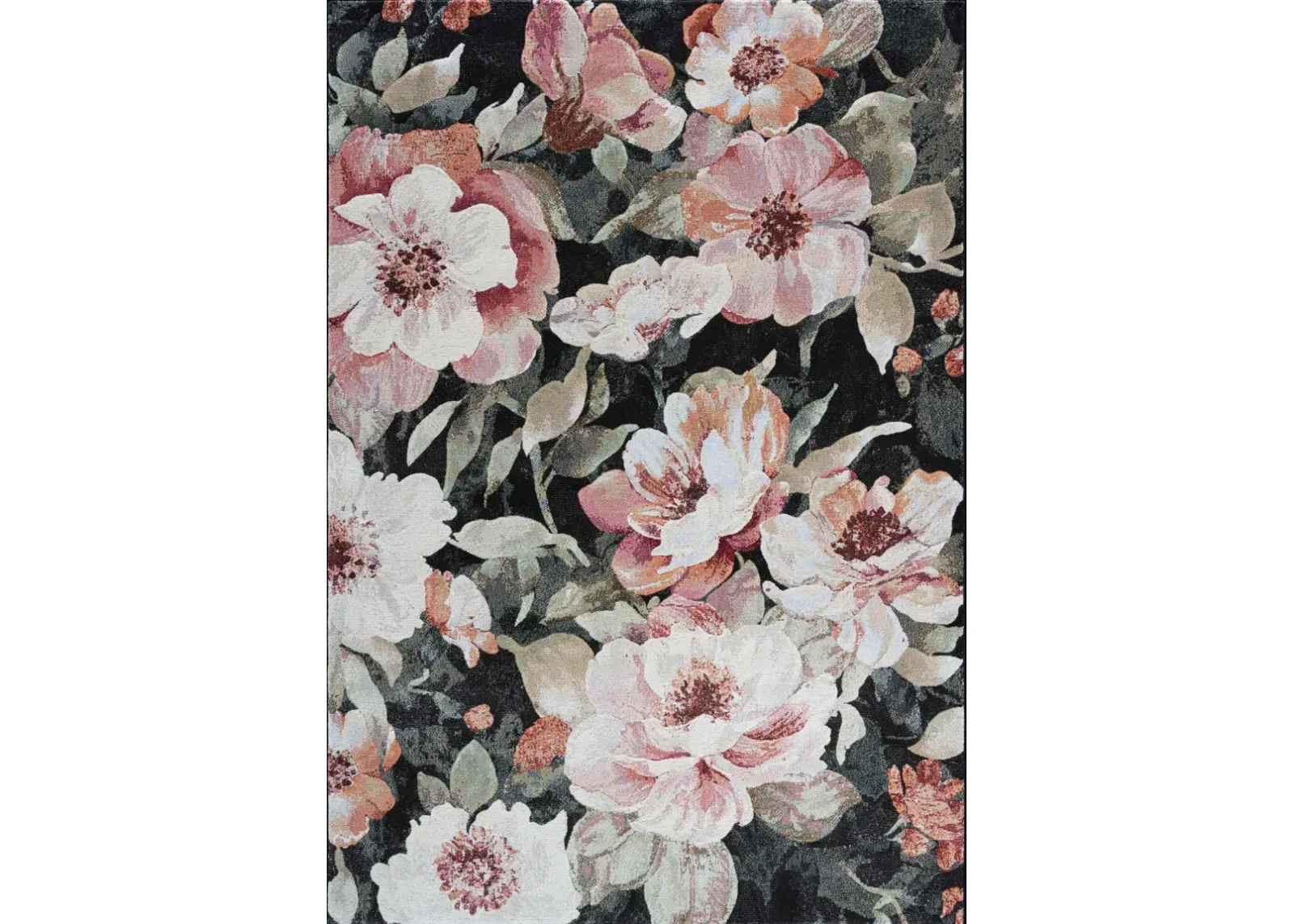 Essentials 8 x 10 Floral Blush Area Rug