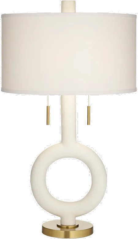 Athena 31 Inch White and Gold Table Lamp