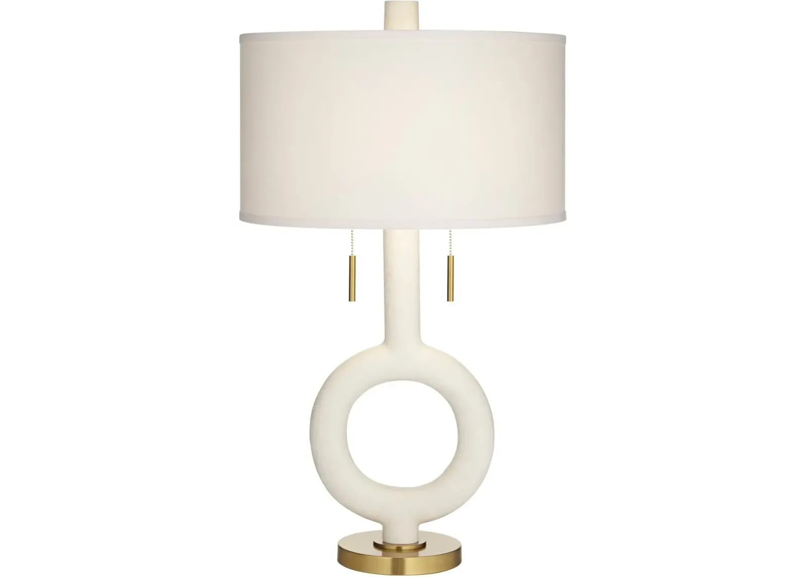 Athena 31 Inch White and Gold Table Lamp