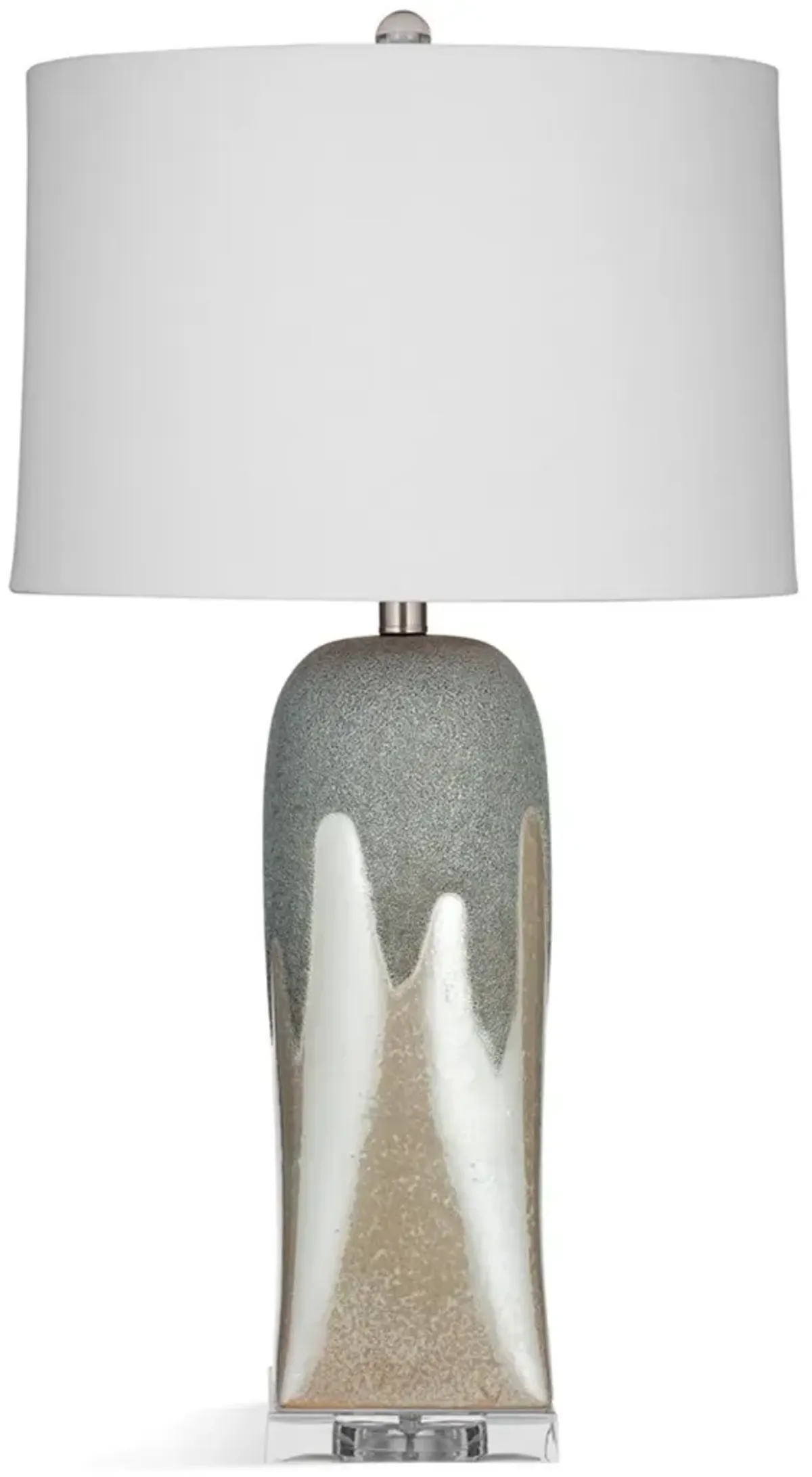 29" Mallie Gray and Brown Table Lamp