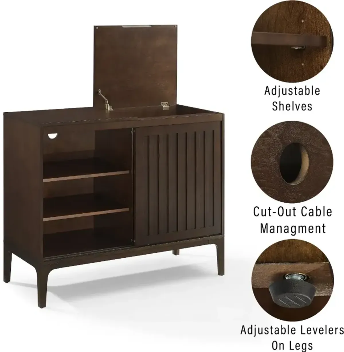 Asher Record Storage Media Console