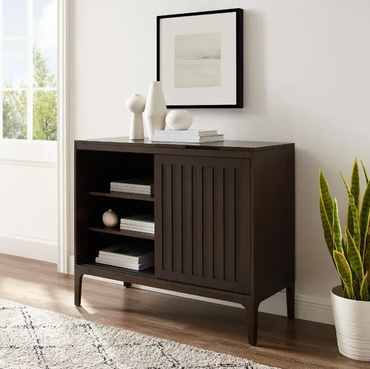 Asher Record Storage Media Console