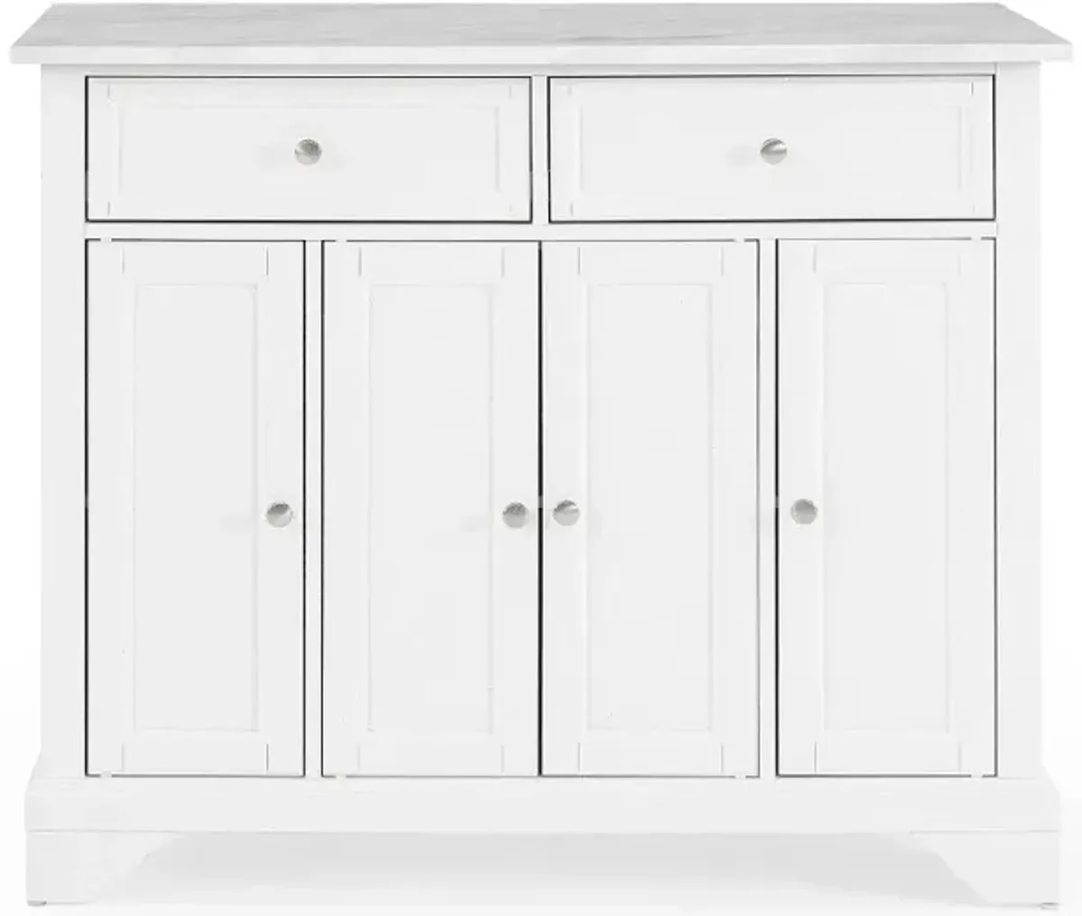 Avery White Kitchen Island