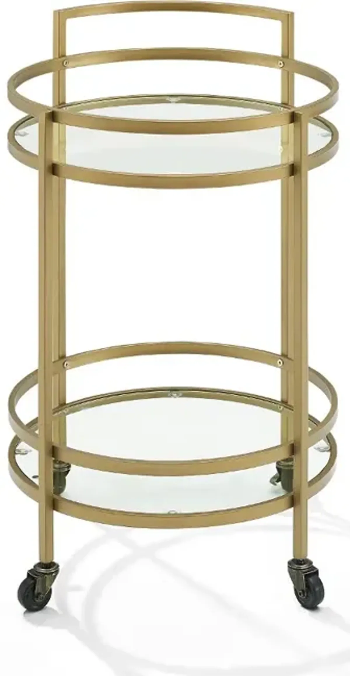 Bailey Gold Round Bar Cart