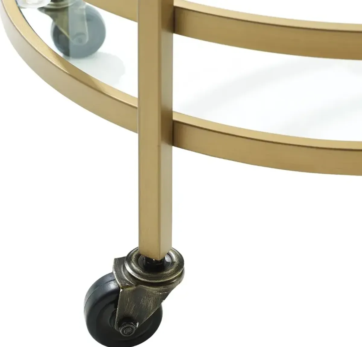 Bailey Gold Round Bar Cart