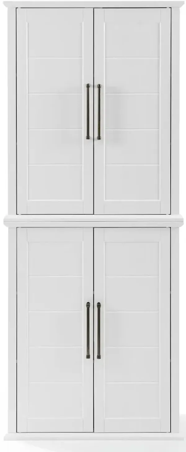 Bartlett White Tall Storage Pantry
