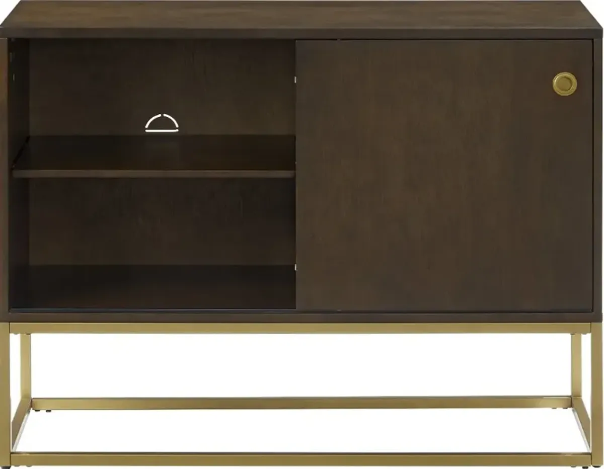 Byron Media Console with Gold Base