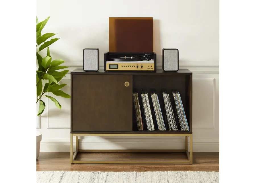 Byron Media Console with Gold Base