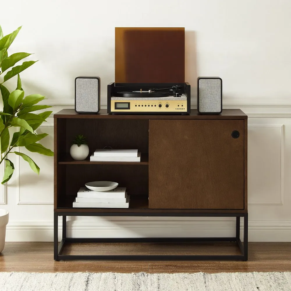 Byron Media Console with Black Base