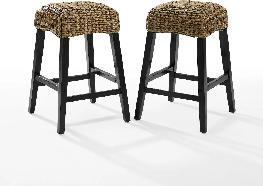 Edgewater Seagrass Counter Height Stool, Set of 2