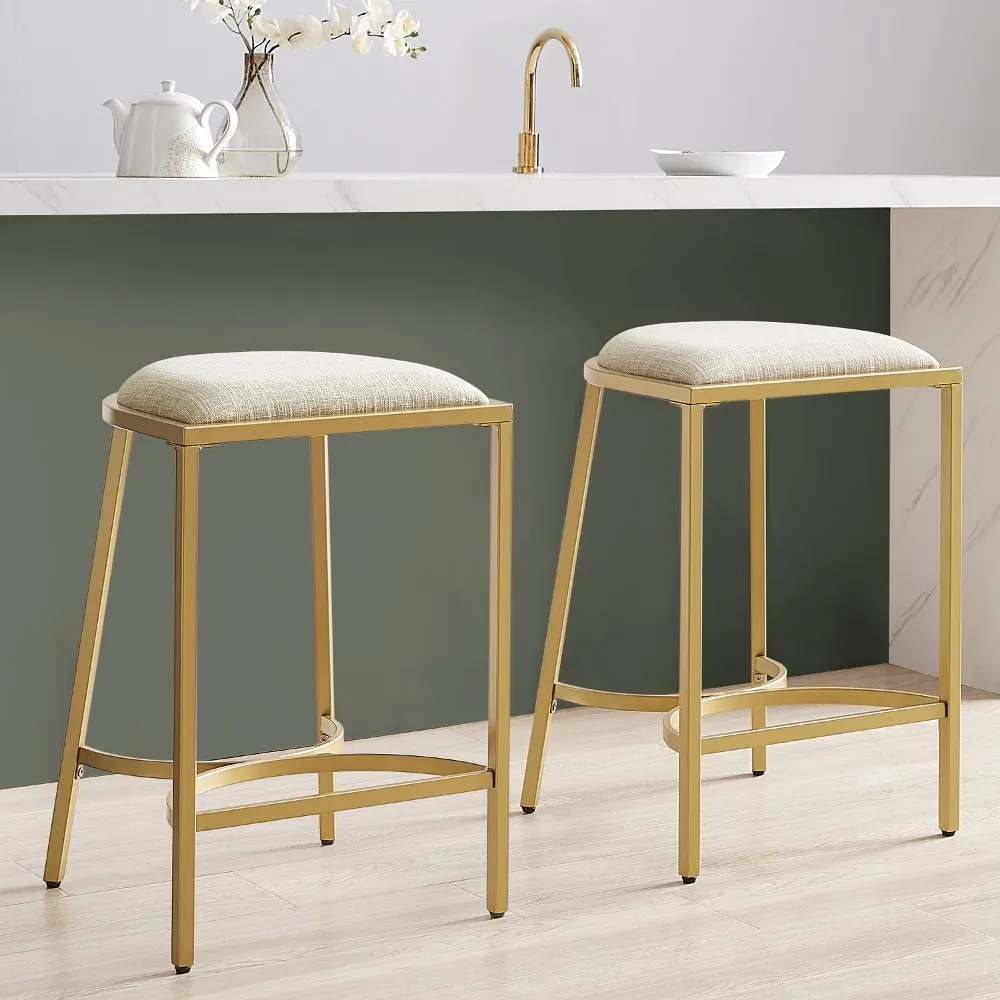 Ellery Gold Counter Height Stool, Set of 2