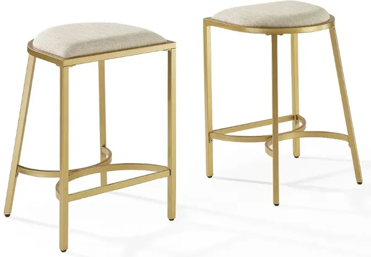 Ellery Gold Counter Height Stool, Set of 2