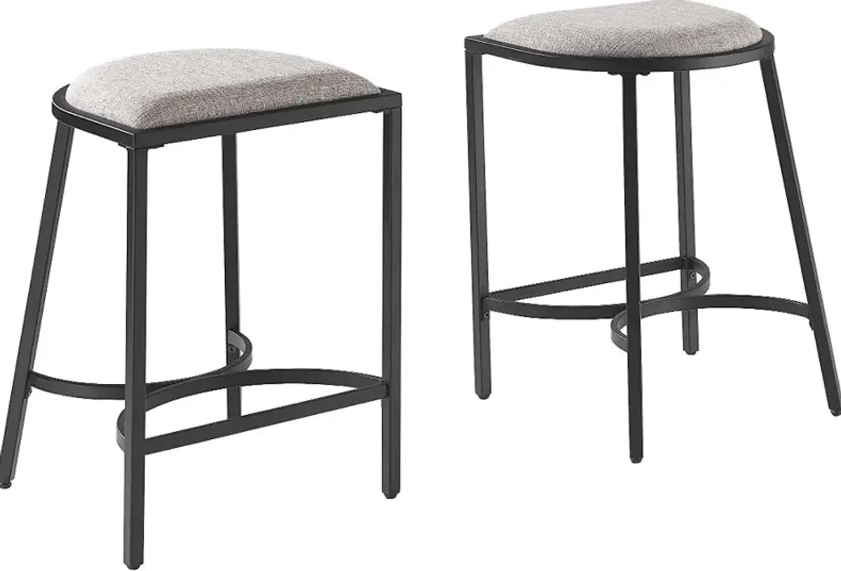 Ellery Black Counter Height Stool, Set of 2