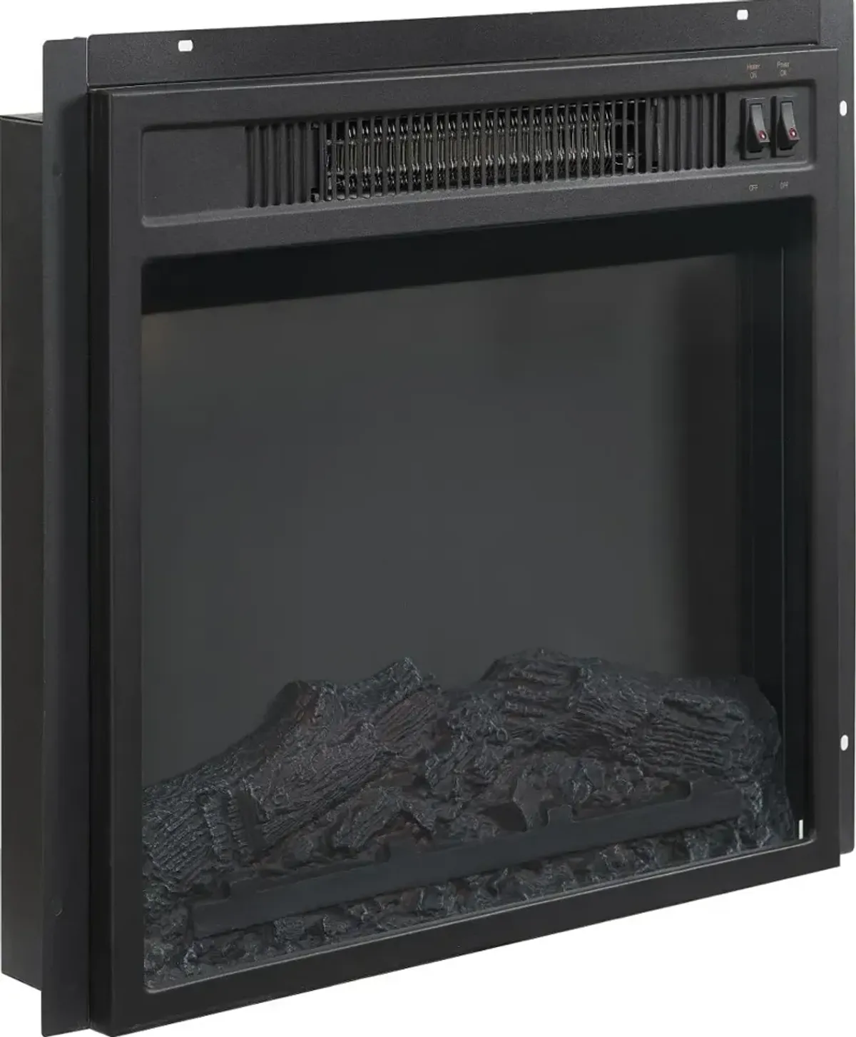 Gordon 58" Black TV Stand with Fireplace