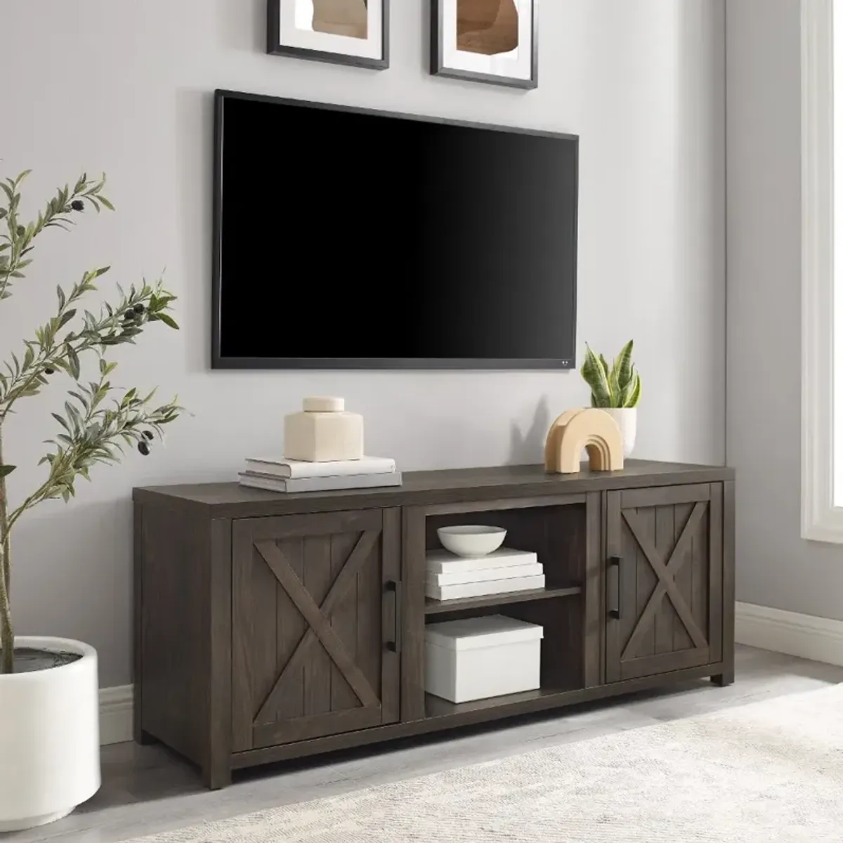 Gordon 58" Walnut Brown TV Stand