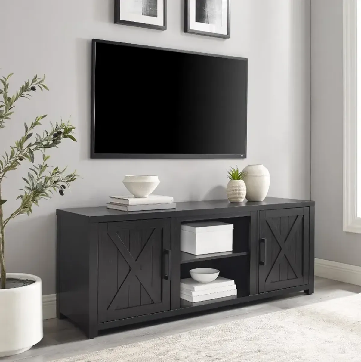 Gordon 58" Black TV Stand