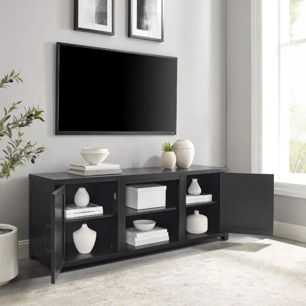 Gordon 58" Black TV Stand