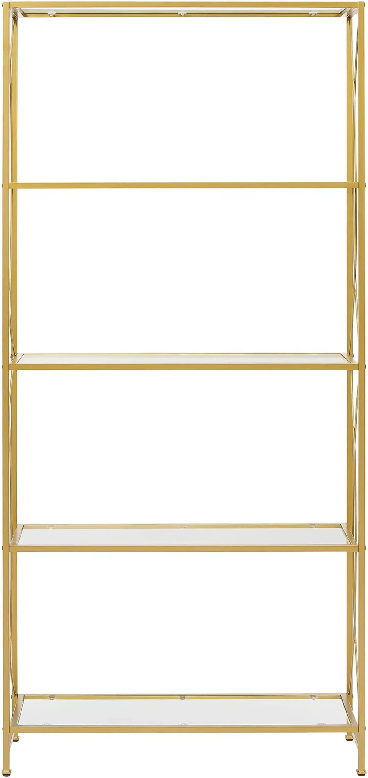 Helena Elegant Gold Bookshelf