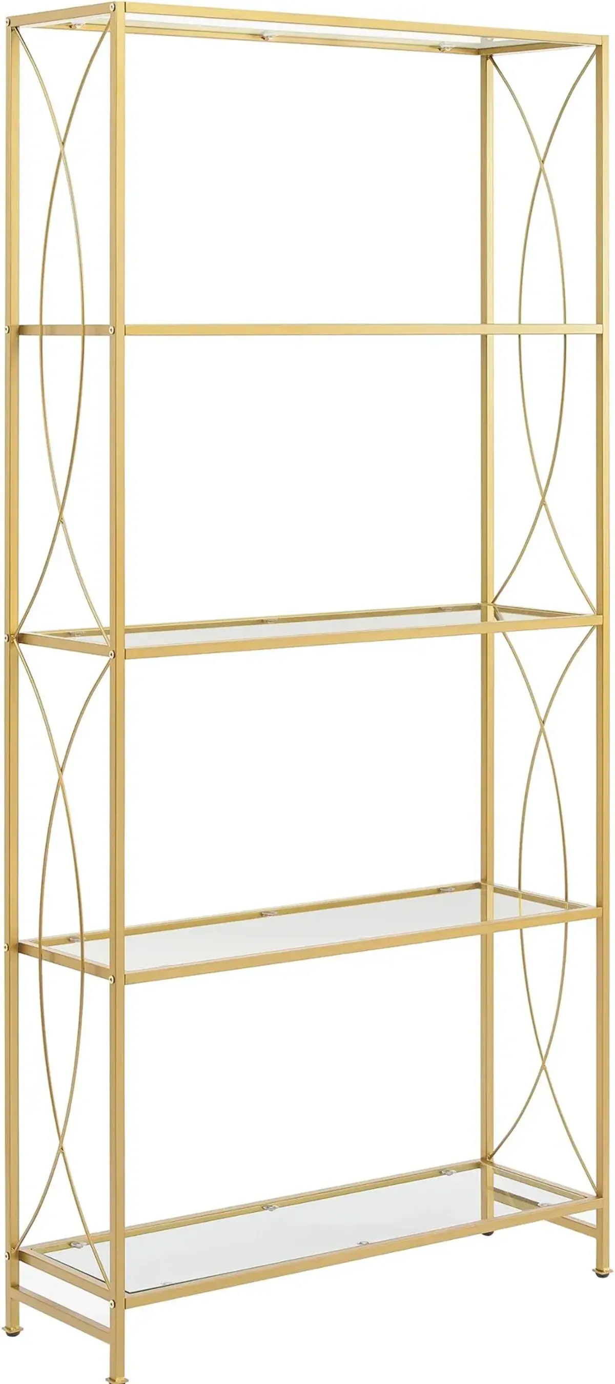 Helena Elegant Gold Bookshelf