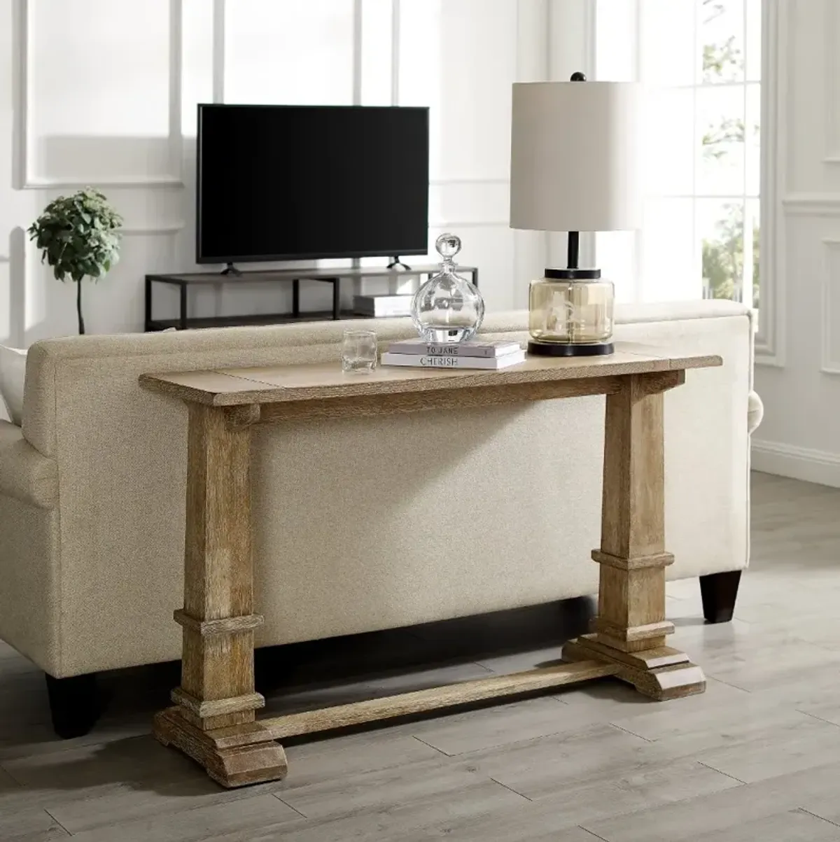 Joanna Rustic Brown Console Table