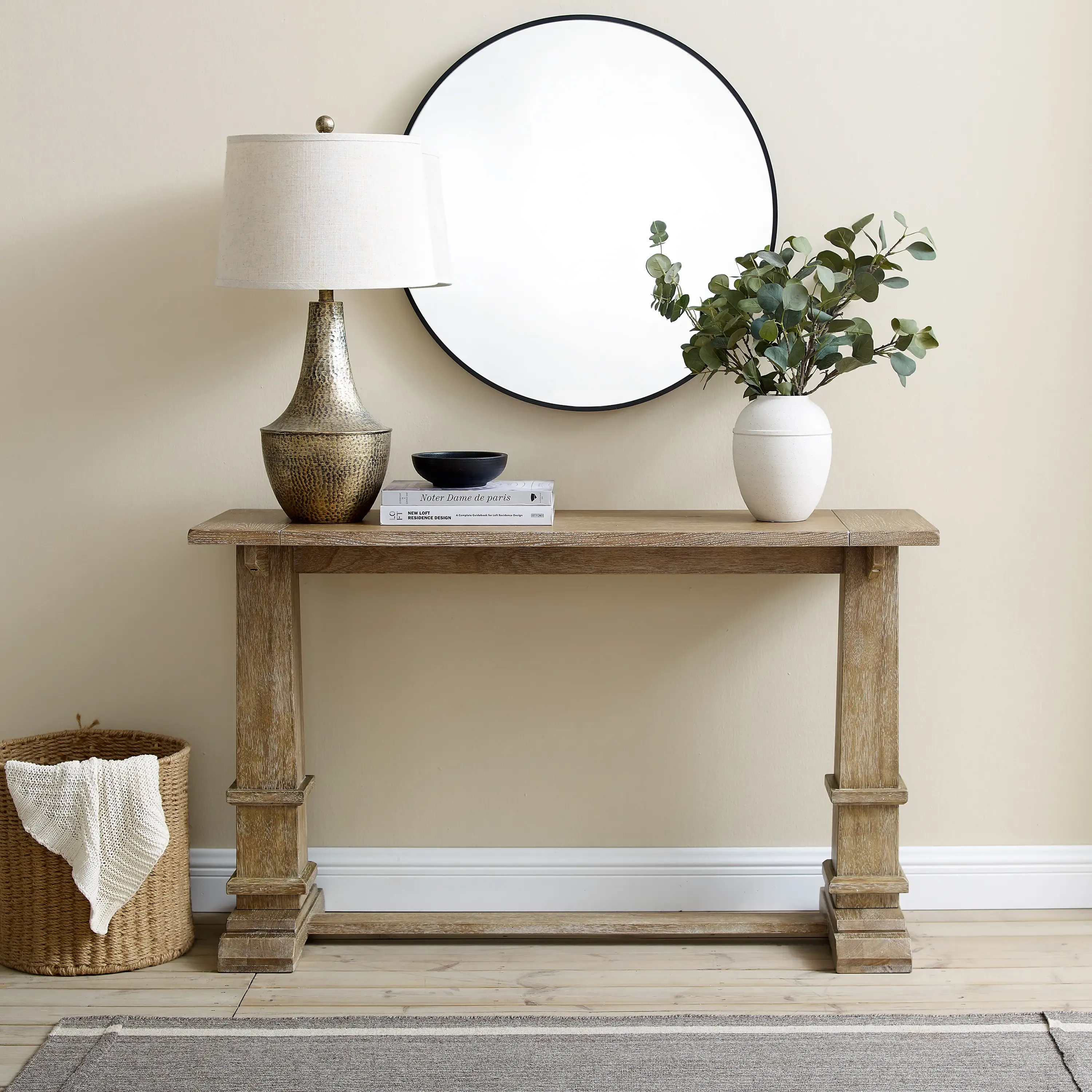 Joanna Rustic Brown Console Table