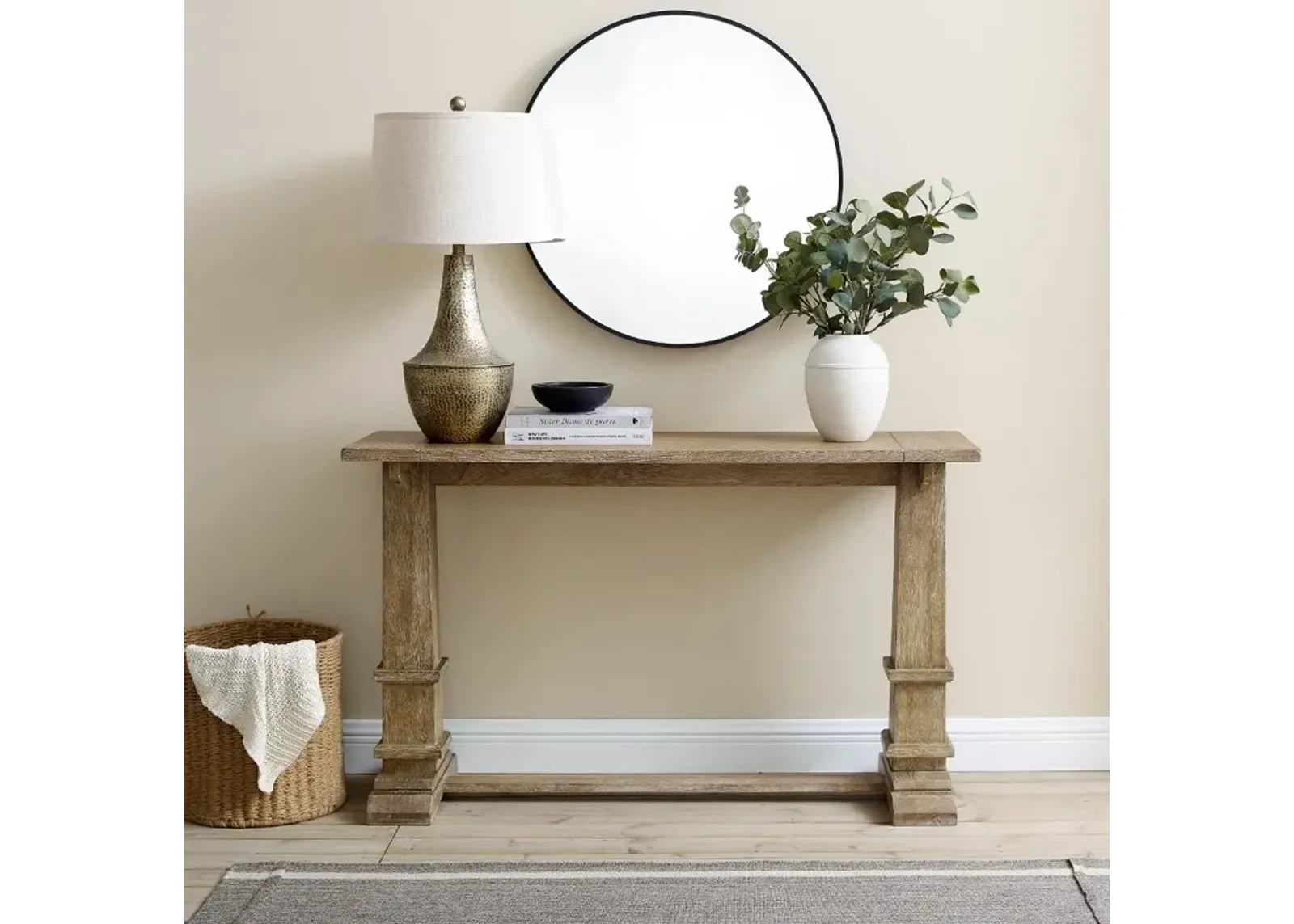 Joanna Rustic Brown Console Table