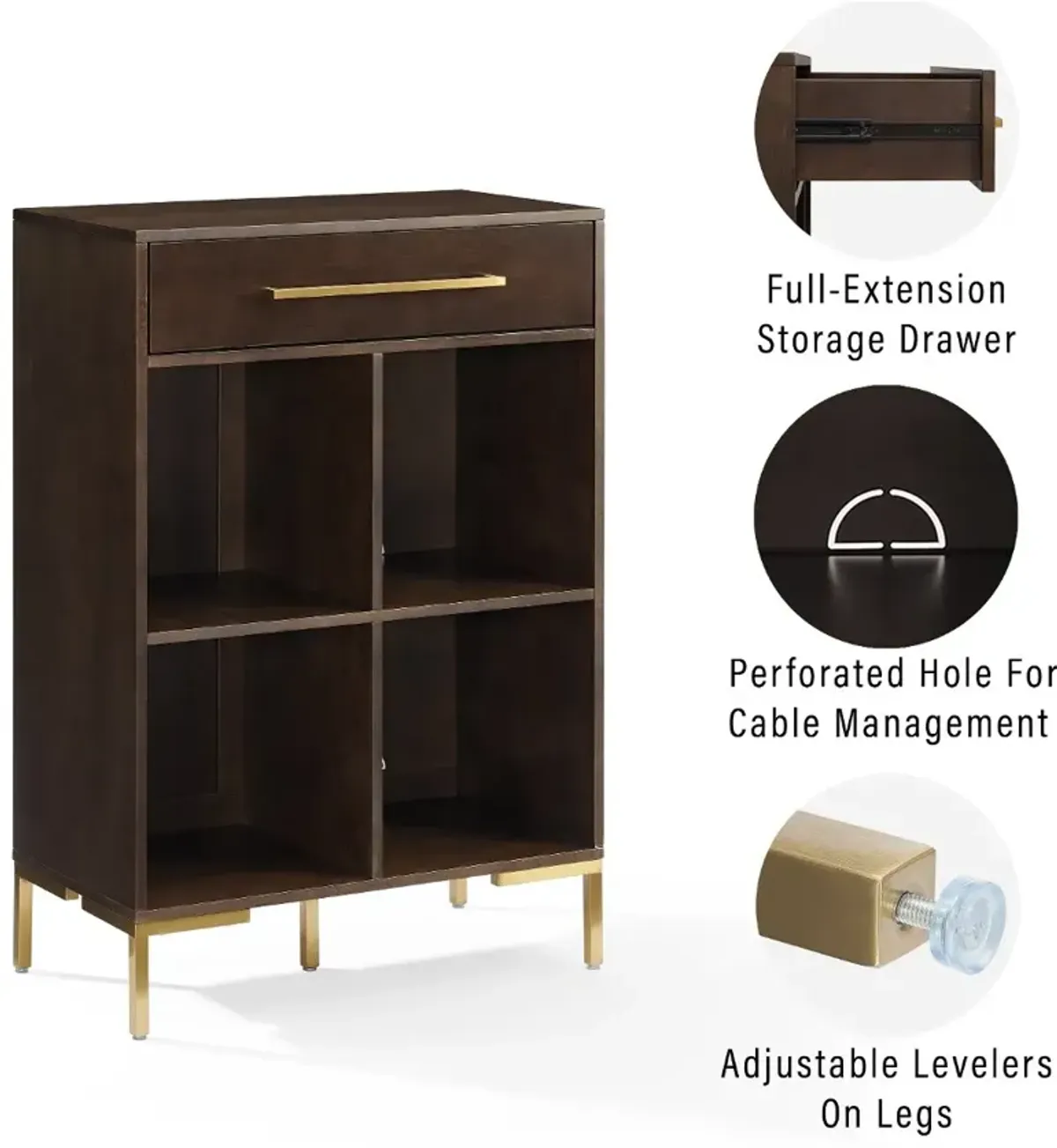 Juno Brown Storage Cube Bookcase