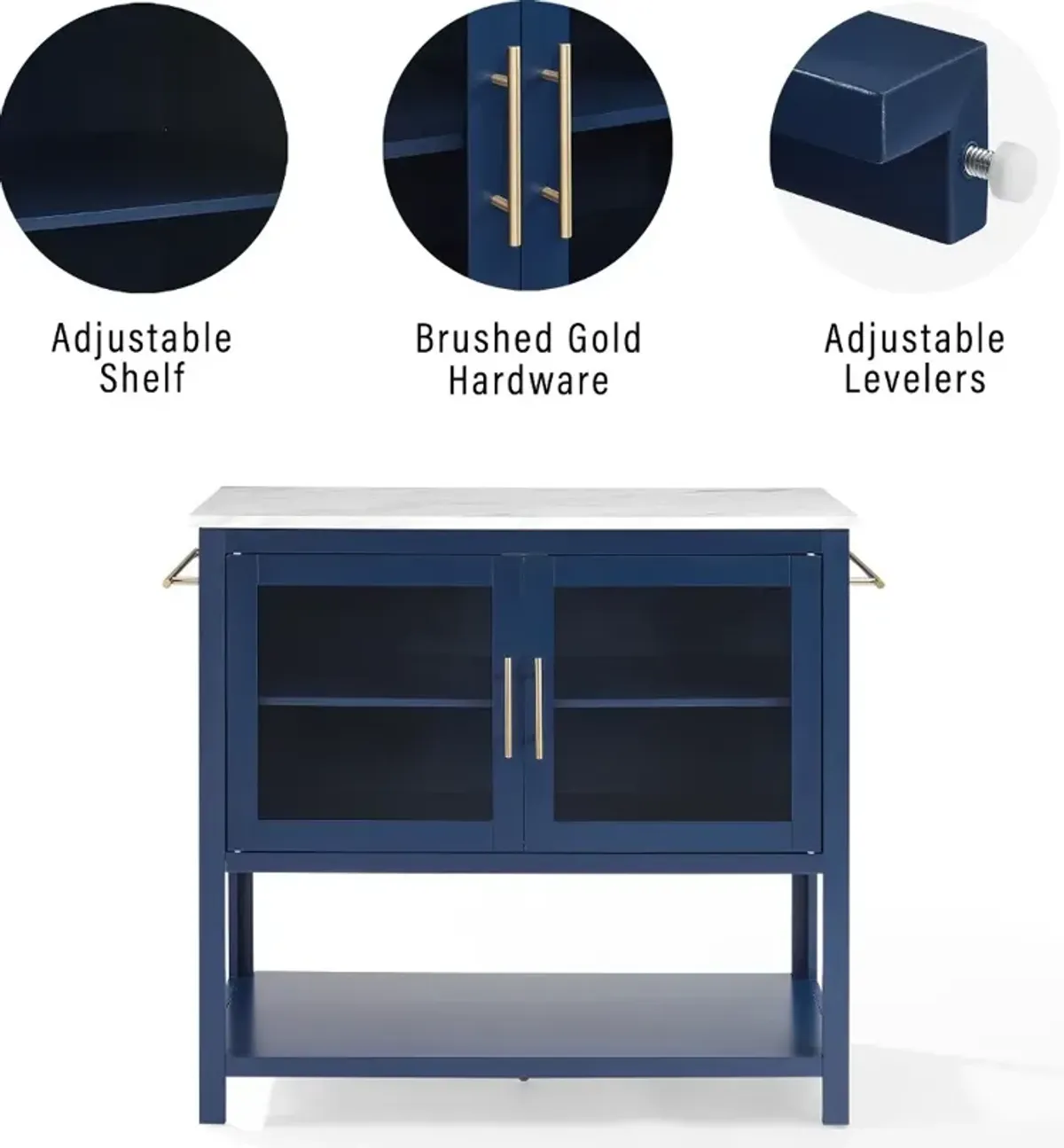 Katrina Blue Kitchen Island