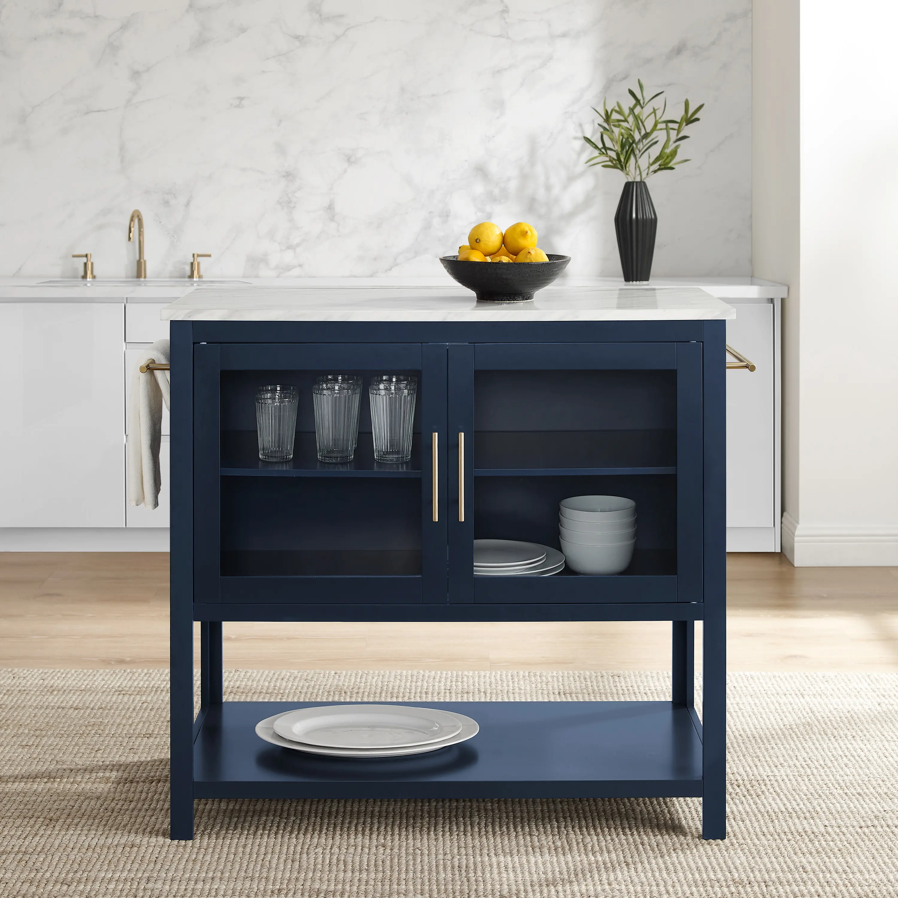 Katrina Blue Kitchen Island