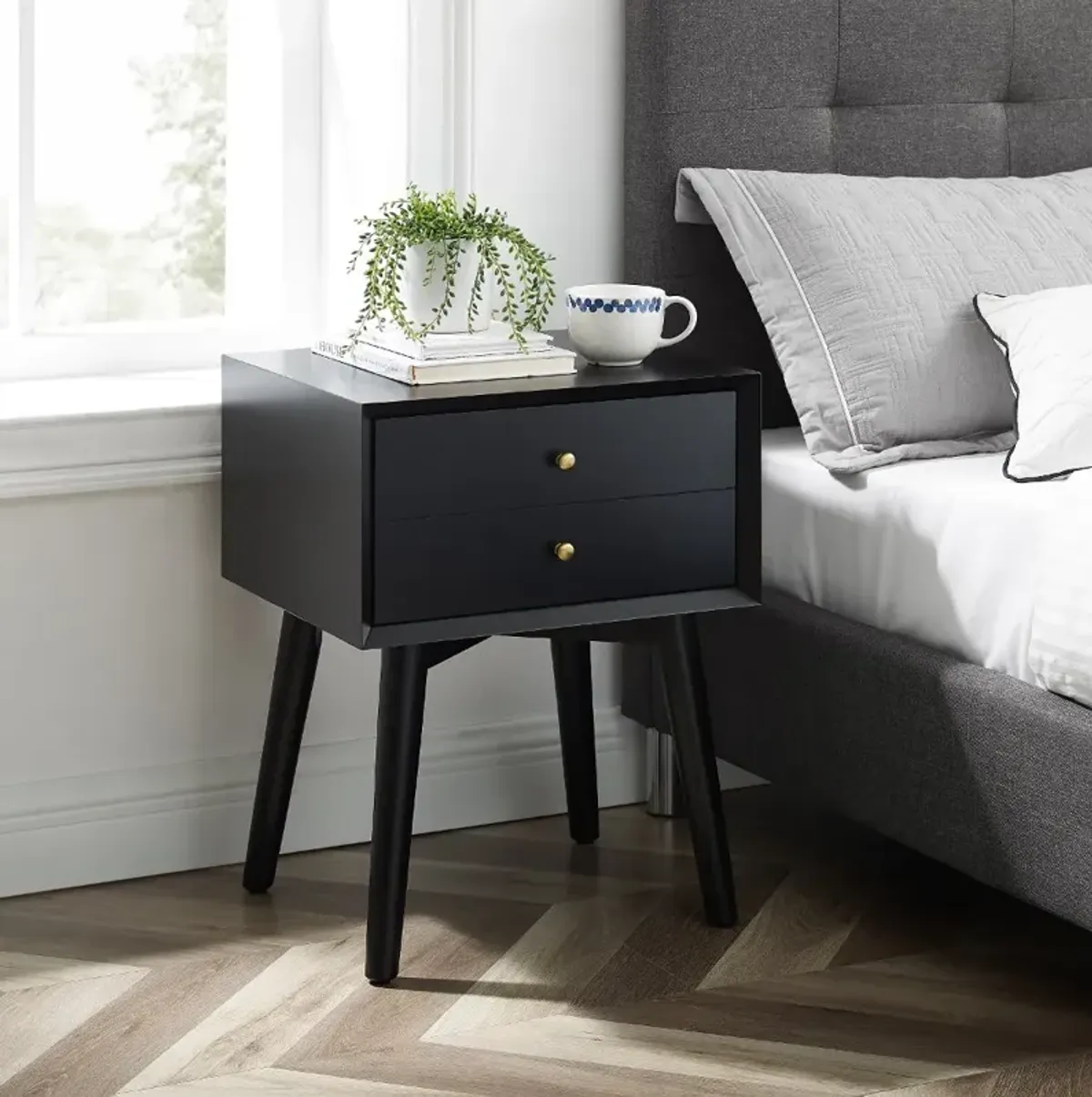 Landon Black Night Stand