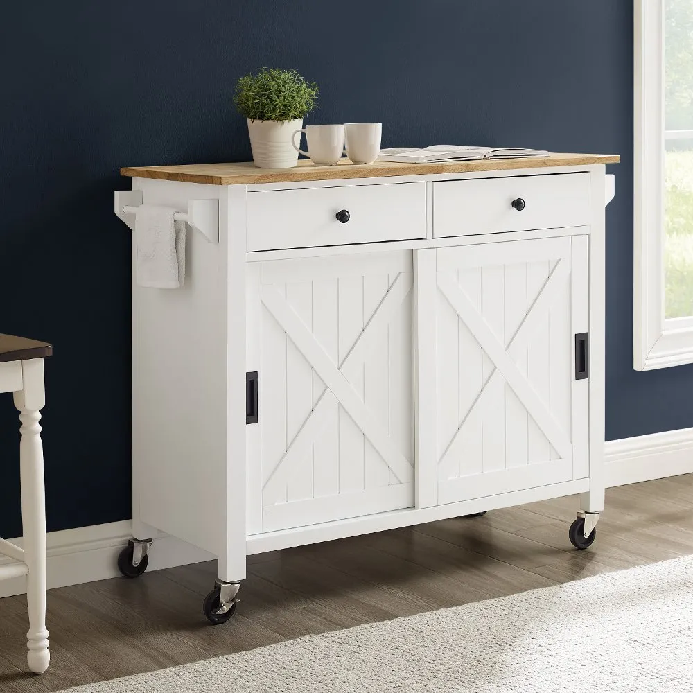 Laurel White Kitchen Island