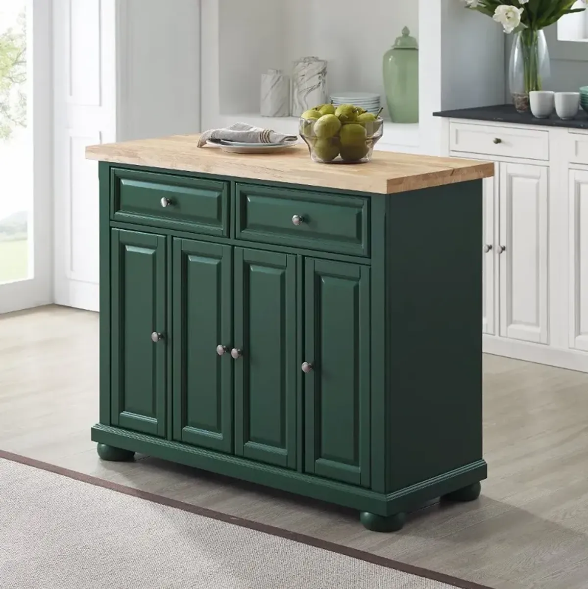 Madison Green Kitchen Island