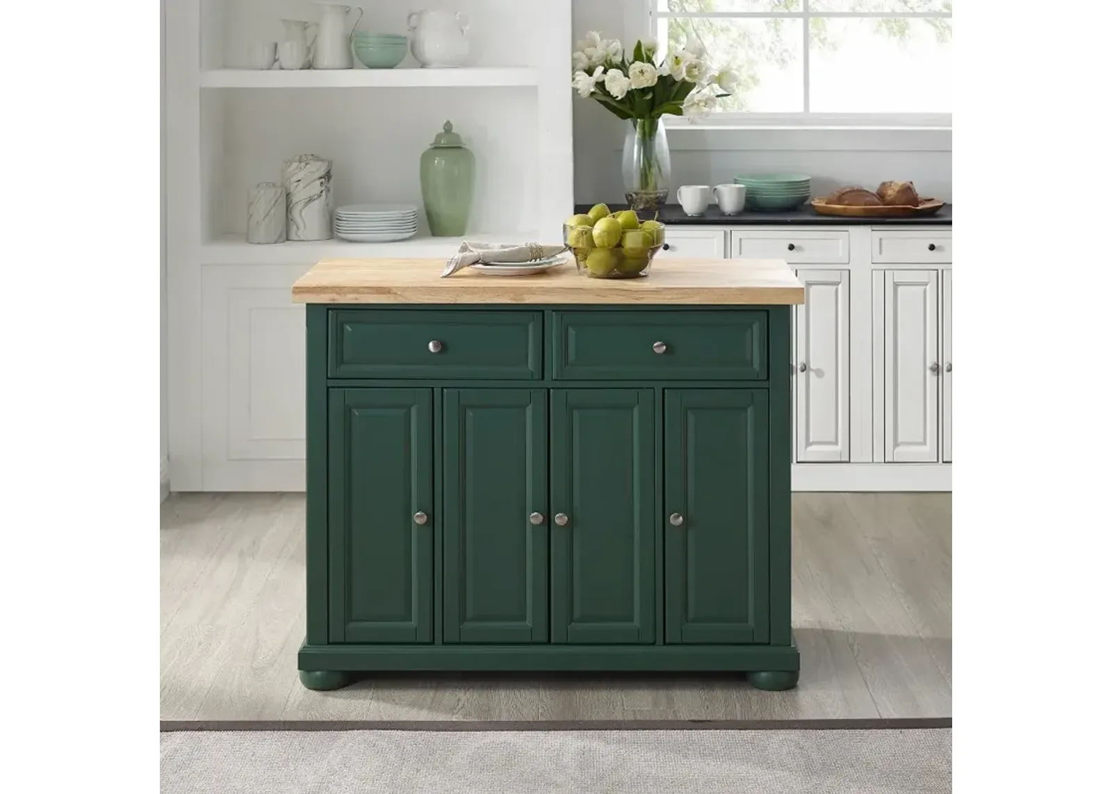 Madison Green Kitchen Island