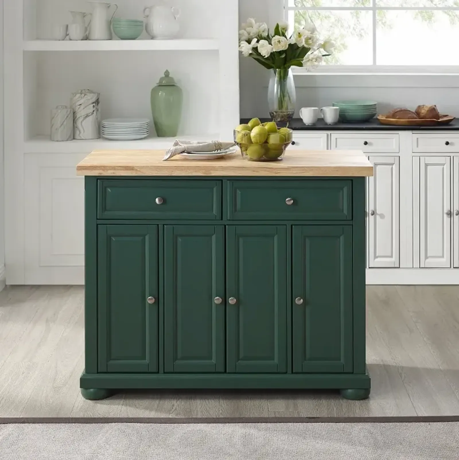 Madison Green Kitchen Island