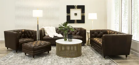 Wheldon Brown Leather Sofa