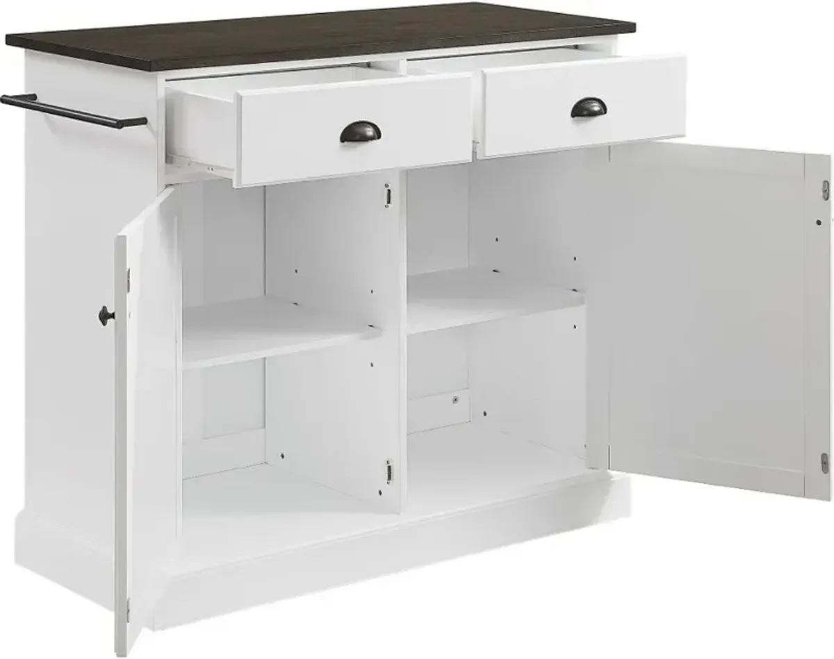 Shoreline White Kitchen Island