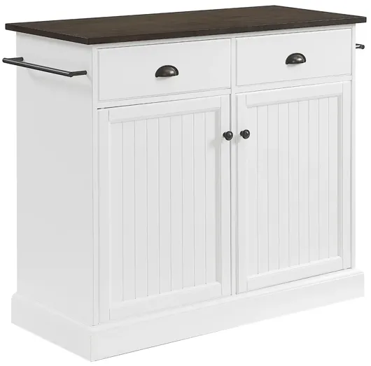 Shoreline White Kitchen Island