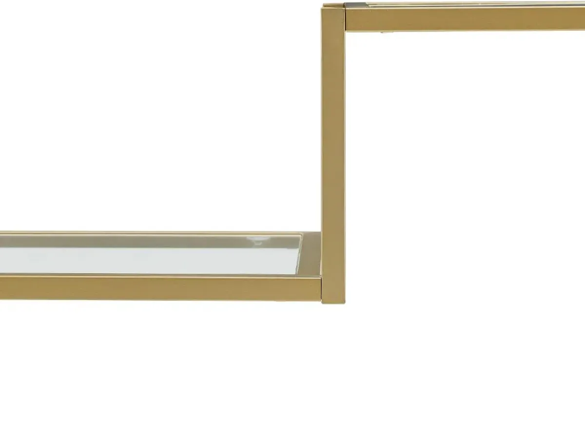 Sloane 2-Piece Gold Metal Bookshelf Set