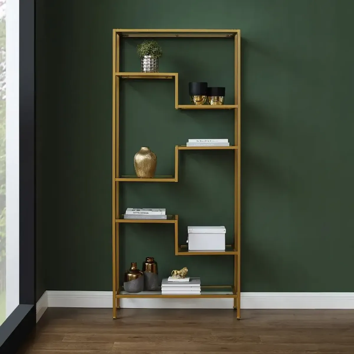 Sloane Gold Metal Bookshelf