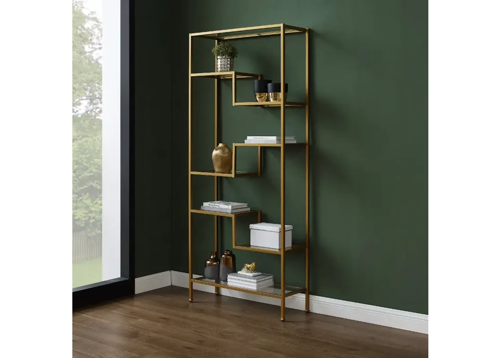 Sloane Gold Metal Bookshelf