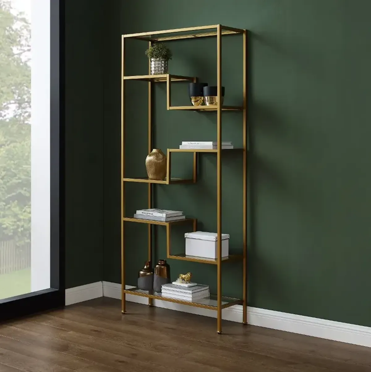 Sloane Gold Metal Bookshelf