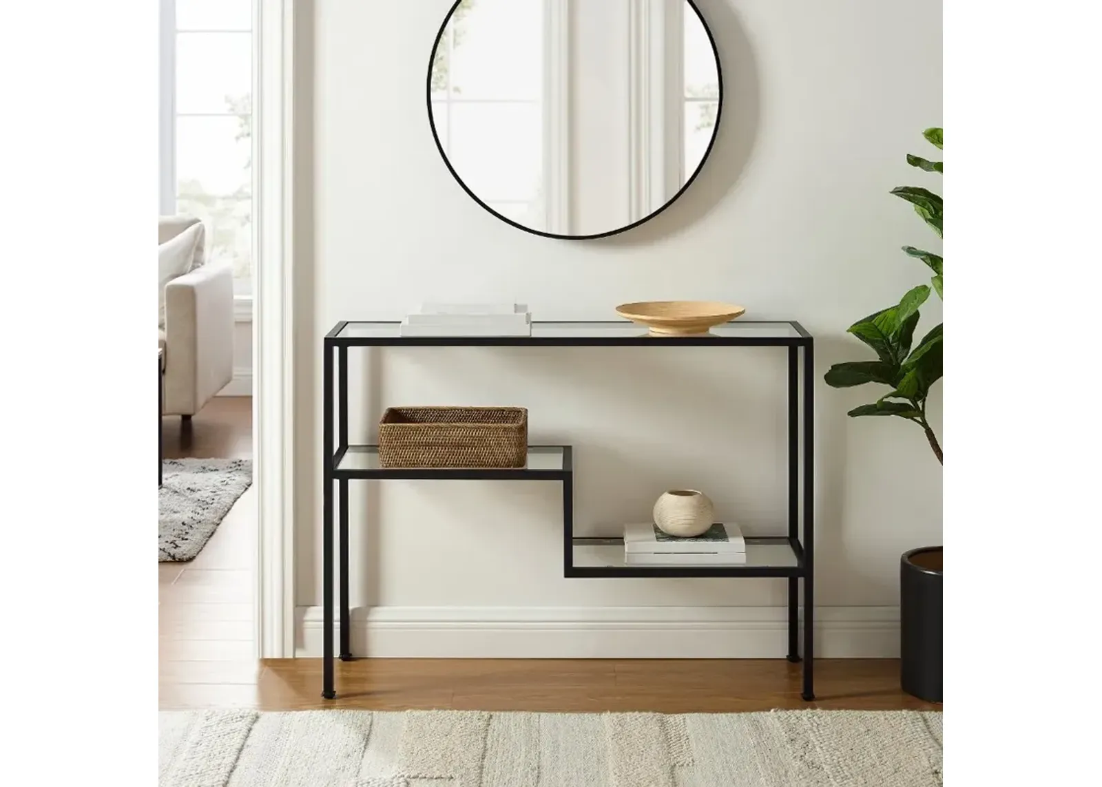 Sloane Black Metal Console Table