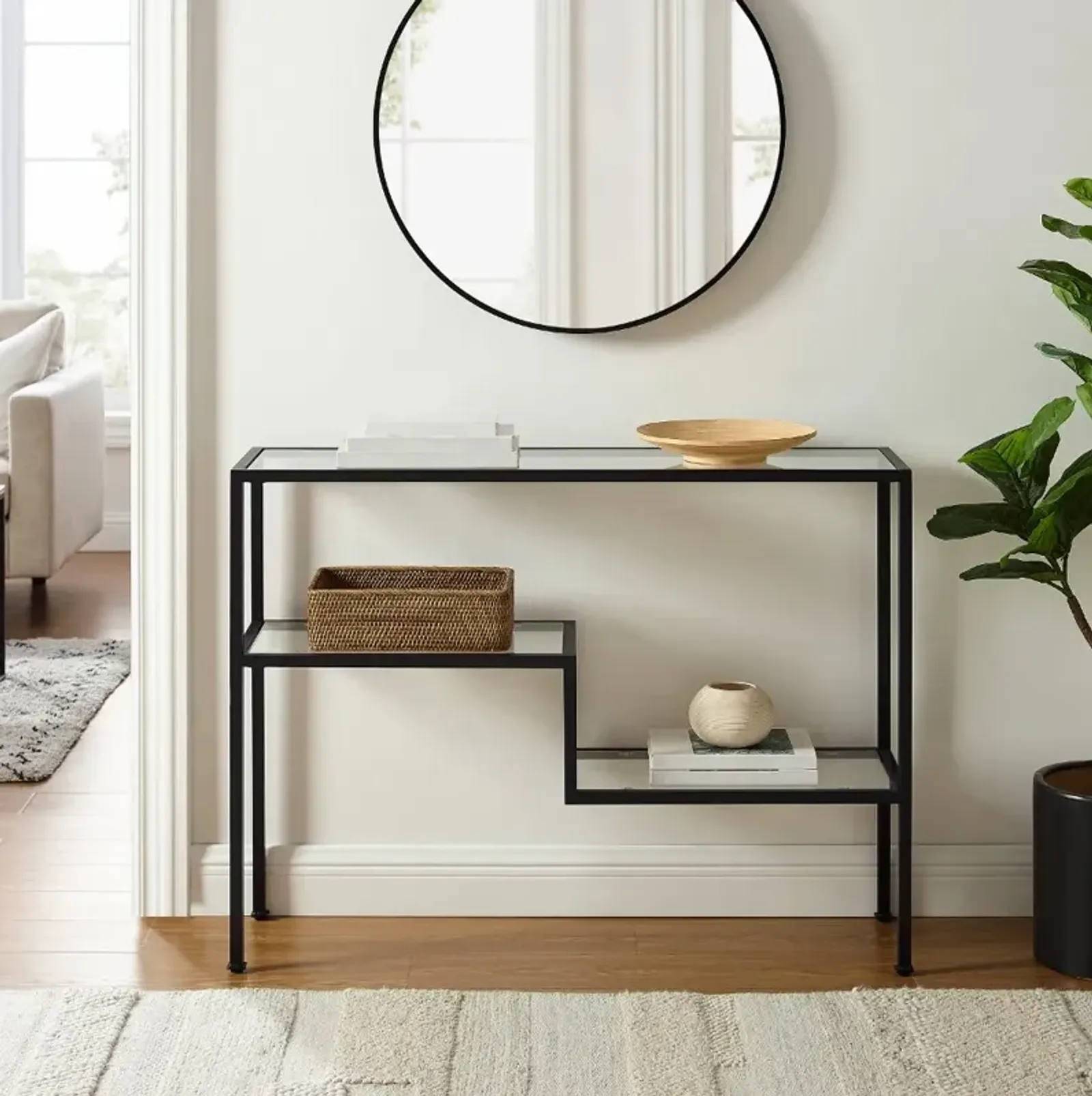 Sloane Black Metal Console Table