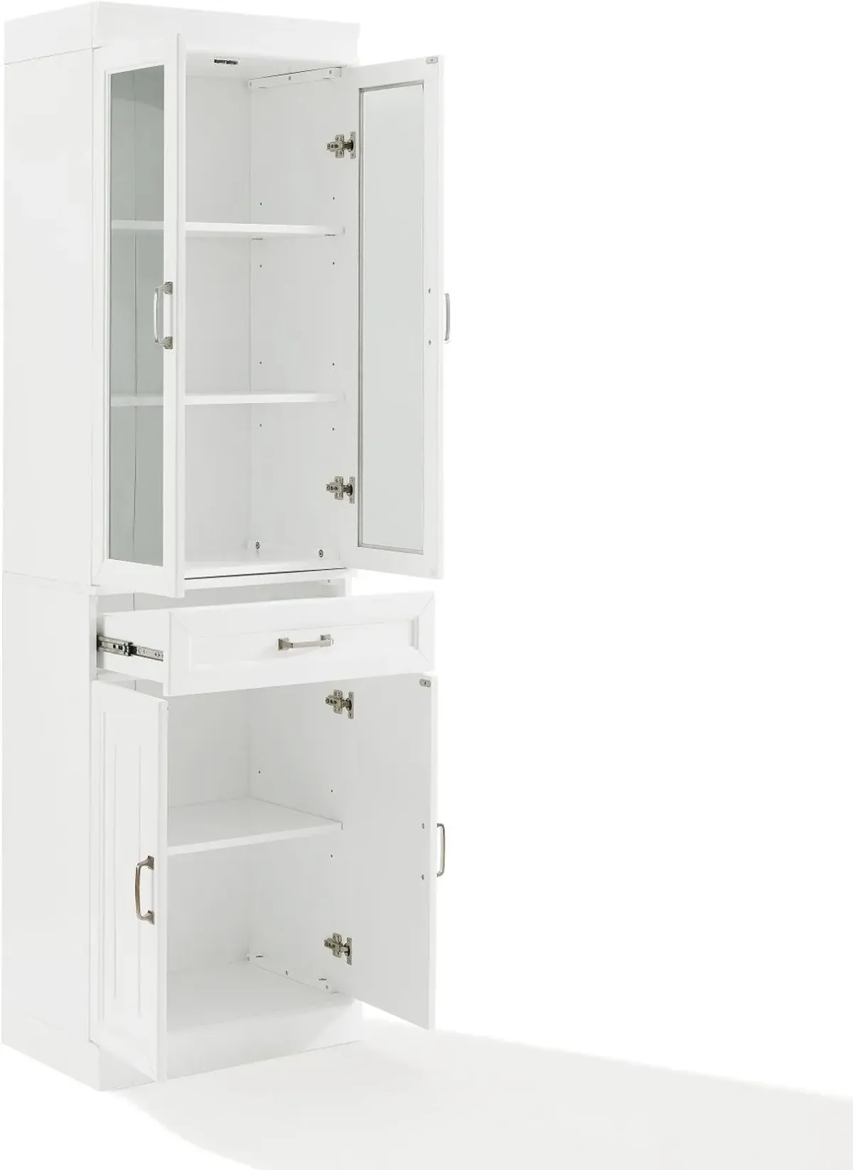 Stanton White Glass Door Pantry