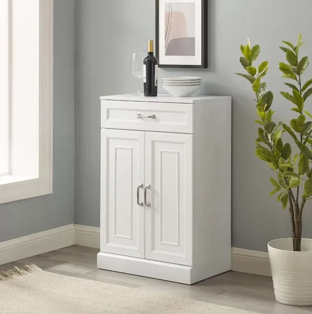 Stanton White Storage Cabinet