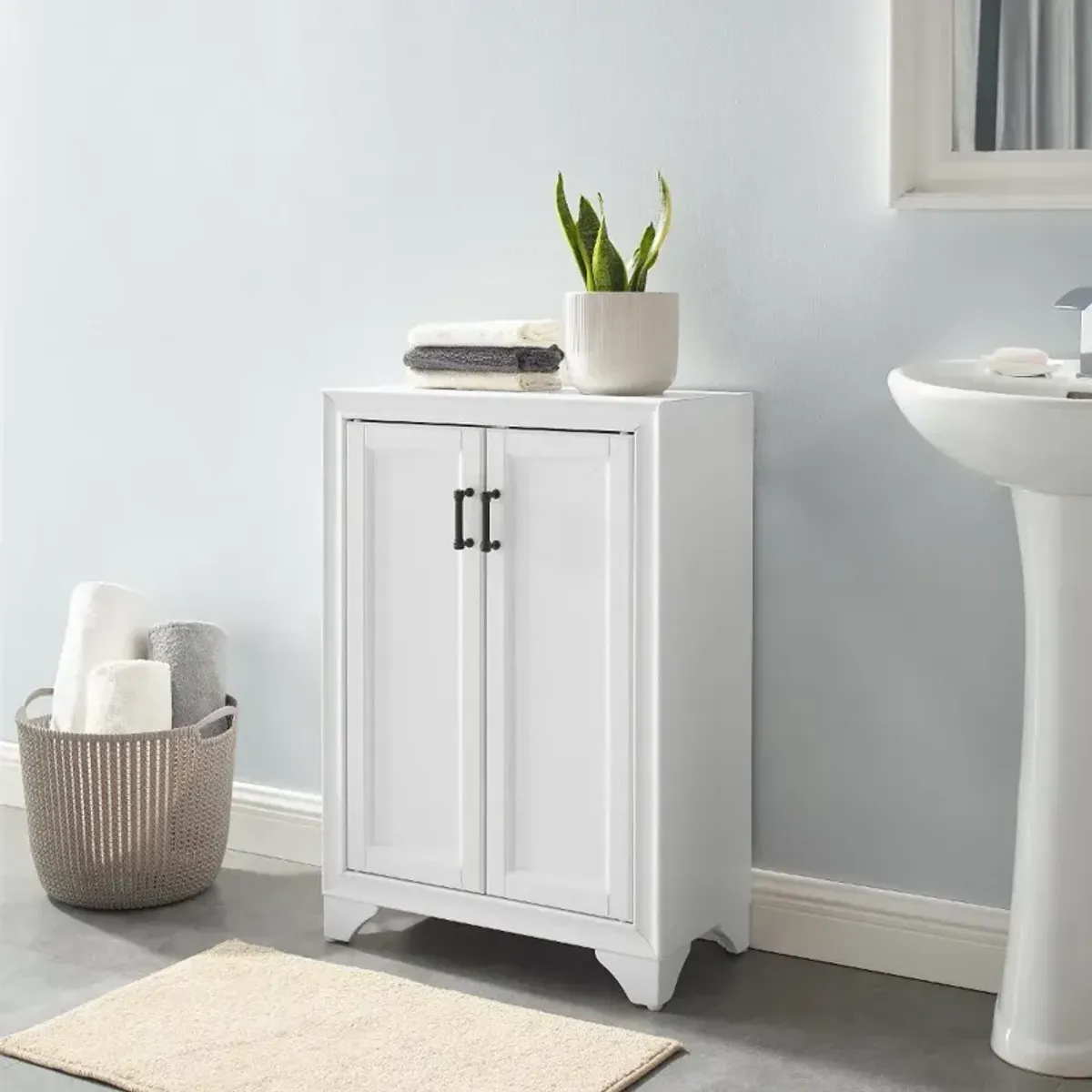 Tara White Accent Cabinet