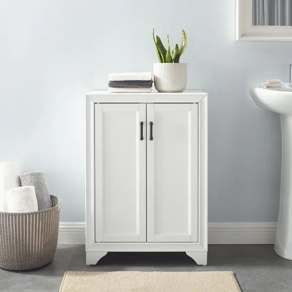 Tara White Accent Cabinet