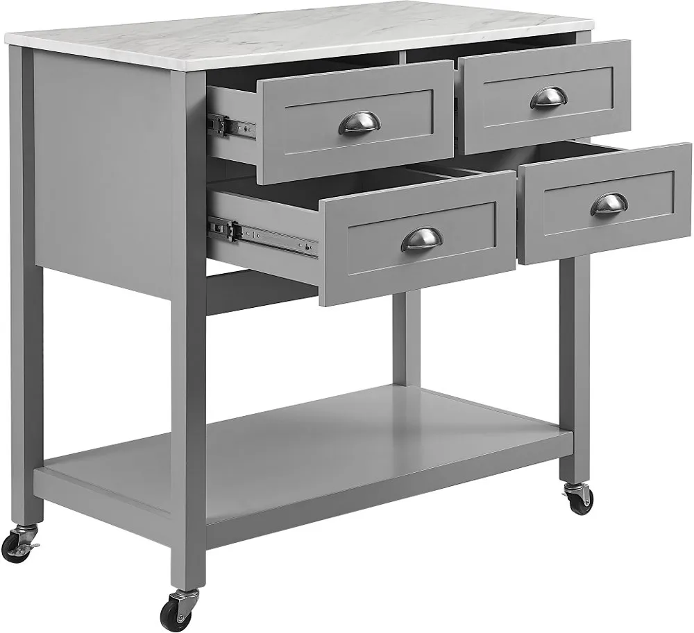 Connell Gray Kitchen Island