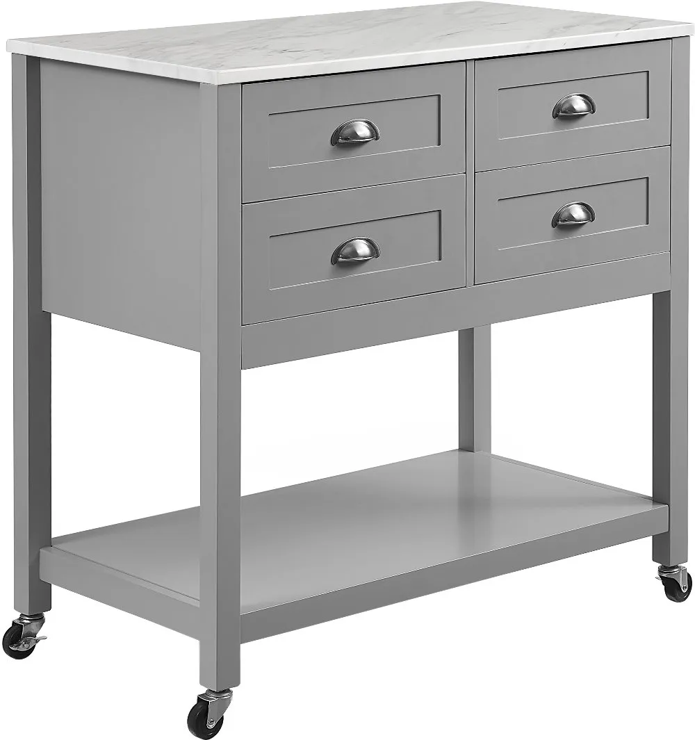 Connell Gray Kitchen Island