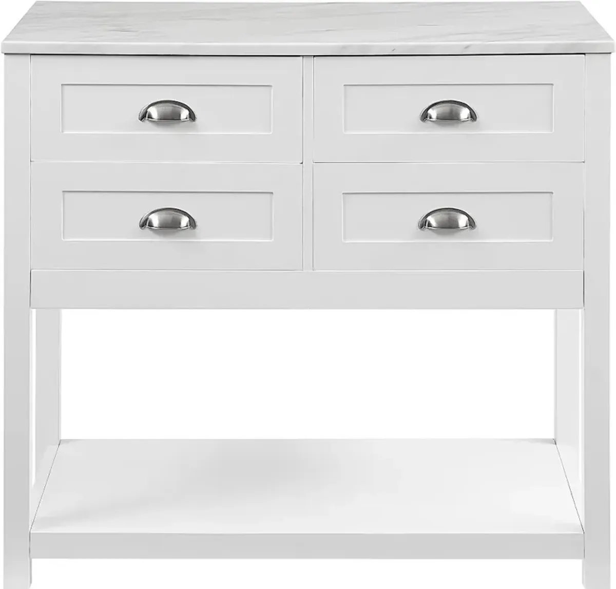 Connell White Kitchen Island